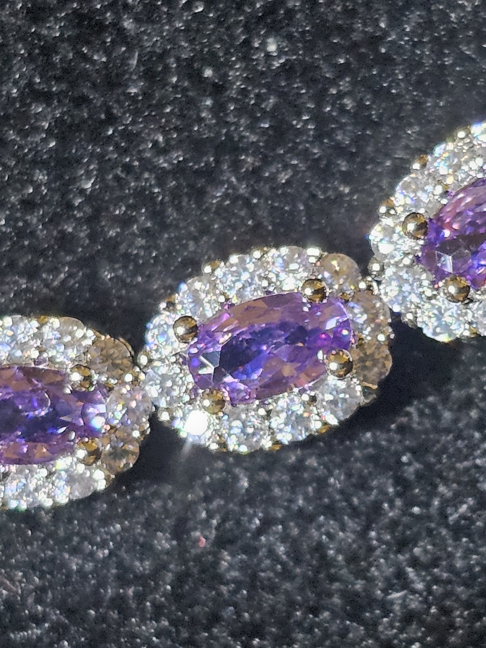 Amethyst Halo Bracelet